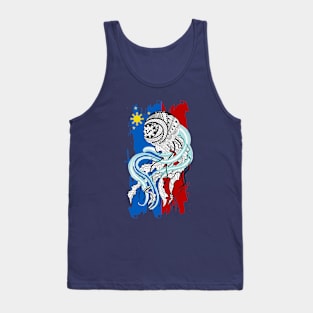 Tribal Art Jellyfish / Baybayin word Mahalaga (Precious / Valued) Tank Top